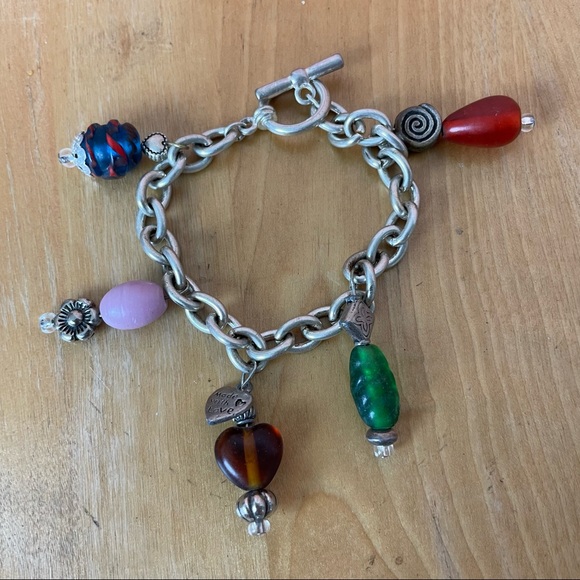 Set of Two Orange and Multi-Color Boho Bracelets (2 pieces) - Picture 10 of 12